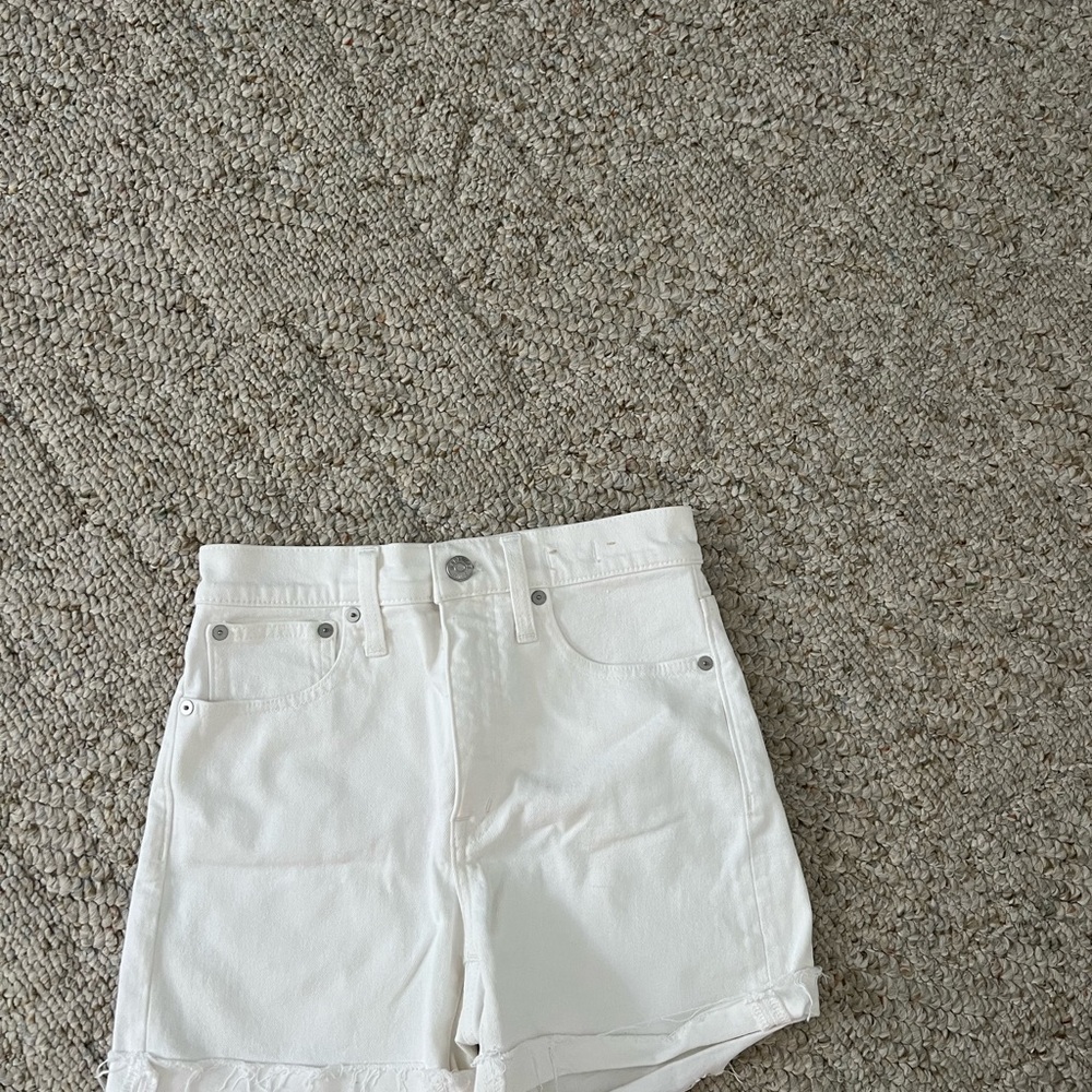 Madewell White Jean Shorts